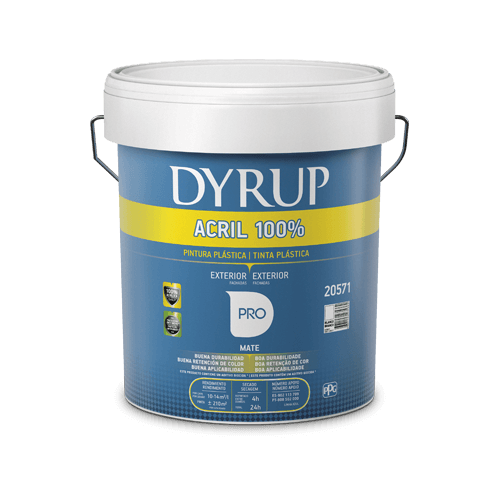Dyrup Acril 100% - Tinta Plástica para Fachadas de exterior