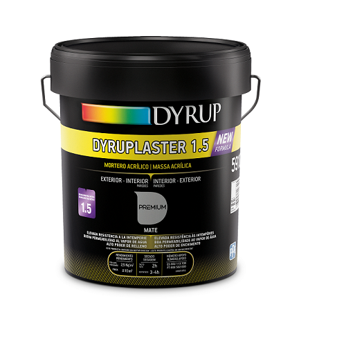 Dyrup Dyruplaster Acryl 1.5 - Massa Acrílica de Revestimento Areado Interior e Exteriror
